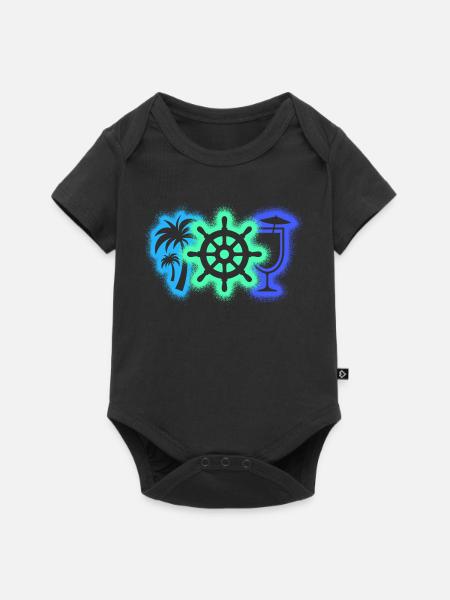 Kreuzfahrt Kreuzfahrtschiff Kreuzfahrer - Baby Premium Kurzarmbody - Schwarz