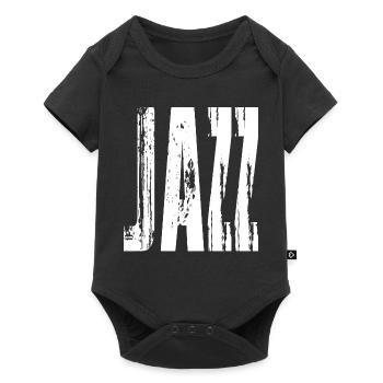 Logo de musique jazz en graisse vieilli Typographie - Body à manches courtes Premium Bébé - noir - Devant
