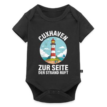 Cuxhavener TO THE PAGE THE BEACH IS CALLING Funny - Baby Premium short-sleeve bodysuit - black - Front