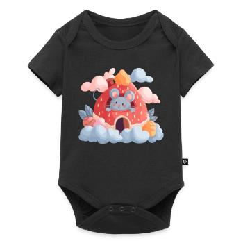 Strawberry House Mouse Magic - Baby Premium short-sleeve bodysuit - black - Front
