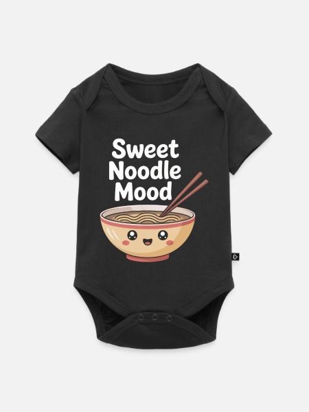 Sweet Noodle Mood - Baby Premium Kurzarmbody - Schwarz