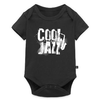 Musique jazz cool Typographie dégradée - Body à manches courtes Premium Bébé - noir - Devant