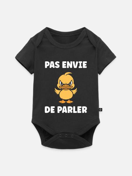 Ich will nicht über Duck reden - Baby Premium Kurzarmbody - Schwarz