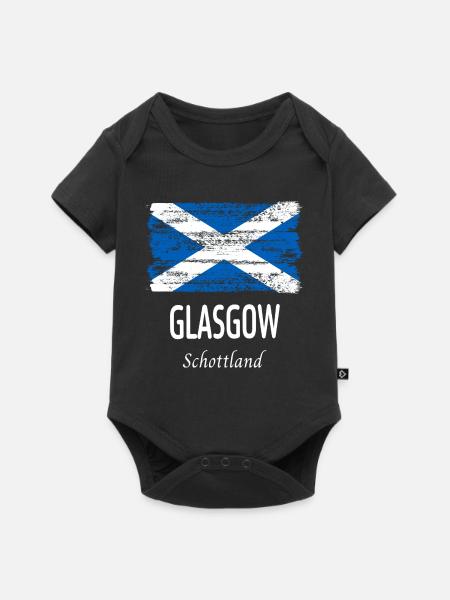 Glasgow - Baby Premium Kurzarmbody - Schwarz