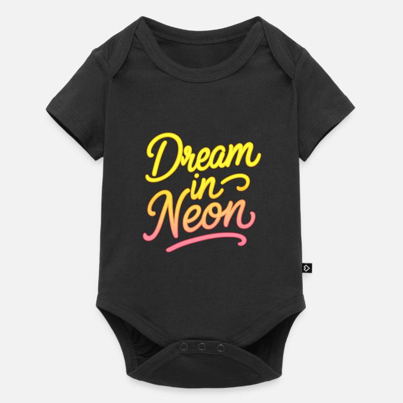 Rêve en écriture néon néon - Body à manches courtes Premium Bébé - noir