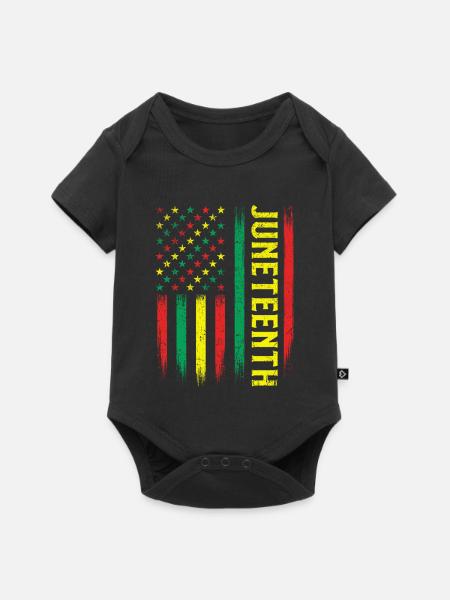 Juneteenth – Afrikanische Wurzeln Melanin-Stolz - Baby Premium Kurzarmbody - Schwarz