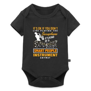 Saxophone Smart People Instrument Pride - Baby Premium short-sleeve bodysuit - black - Front