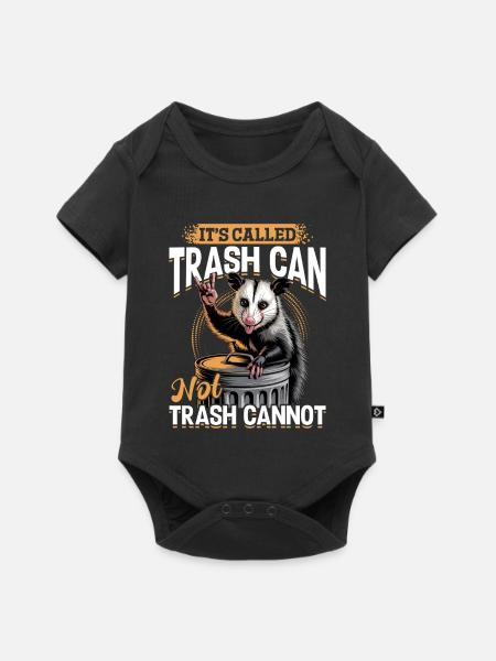 Funny Opossum - Baby Premium Kurzarmbody - Schwarz