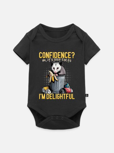 Funny Opossum - Baby Premium Kurzarmbody - Schwarz