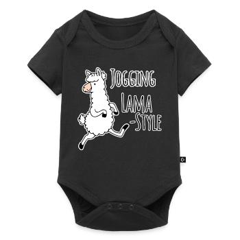 Jogging - Llama Style! Silly but fast! - Baby Premium short-sleeve bodysuit - black - Front
