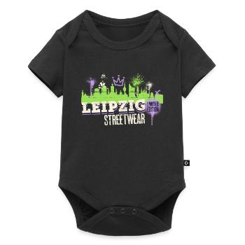 Leipzig Skyline City Germany Graffiti Art - Baby Premium short-sleeve bodysuit - black - Front
