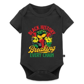 L’histoire noire brisant toutes les chaînes - Africaine - Body à manches courtes Premium Bébé - noir - Devant
