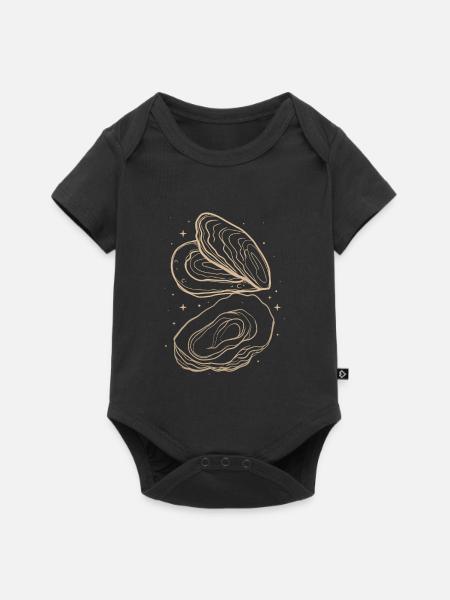 Austern - Baby Premium Kurzarmbody - Schwarz