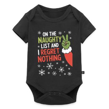 Liste des vilains que je ne regrette rien - Body à manches courtes Premium Bébé - noir - Devant