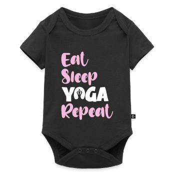 Eat Sleep Yoga Repeat - Baby Premium short-sleeve bodysuit - black - Front