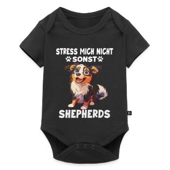 Don du propriétaire de chien T Shepherd Dog Walk T - Body à manches courtes Premium Bébé - noir - Devant
