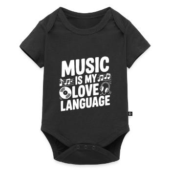 Music is my Love Language - Baby Premium short-sleeve bodysuit - black - Front