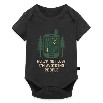 Women's solo hiker empowerment trail - Baby Premium short-sleeve bodysuit - black - Front