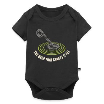 Introverted metal detector hobbyist - Baby Premium short-sleeve bodysuit - black - Front