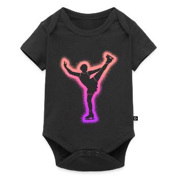 Patineuse artistique Fille patineuse artistique Patinage artistique - Body à manches courtes Premium Bébé - noir - Devant
