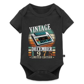 Vintage December 1975 Best Of - Baby Premium short-sleeve bodysuit - black - Front