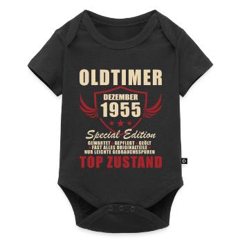 Oldtimer Dezember 1955 Special Edition - Baby Premium Kurzarmbody - Schwarz - Vorne