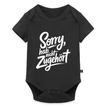 sorry didn't listen distracted anti social - Baby Premium short-sleeve bodysuit - black - Front