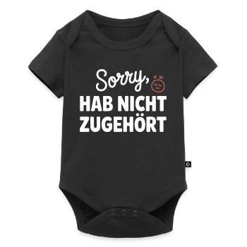 sorry didn't listen distracted anti social - Baby Premium short-sleeve bodysuit - black - Front
