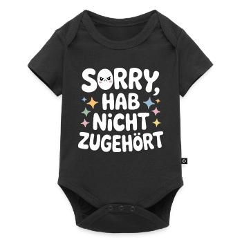 sorry didn't listen distracted anti social - Baby Premium short-sleeve bodysuit - black - Front