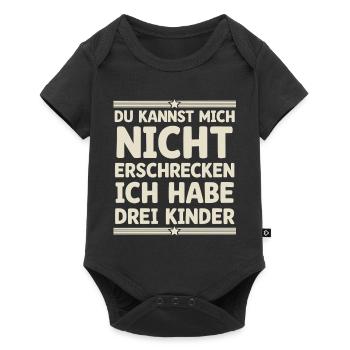 3 enfants Maman Maman Papa Père - Body à manches courtes Premium Bébé - noir - Devant