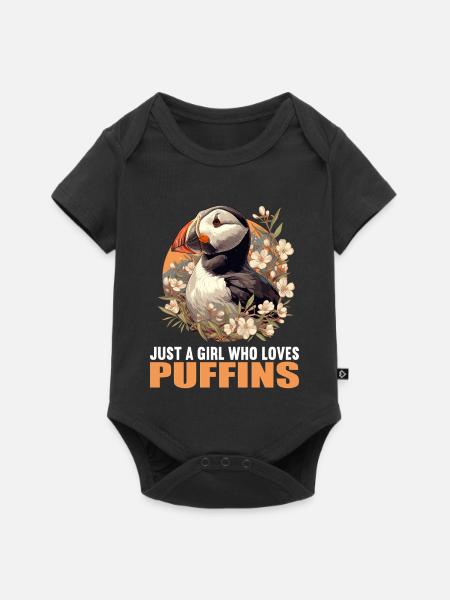 Puffin Papageientaucher - Baby Premium Kurzarmbody - Schwarz