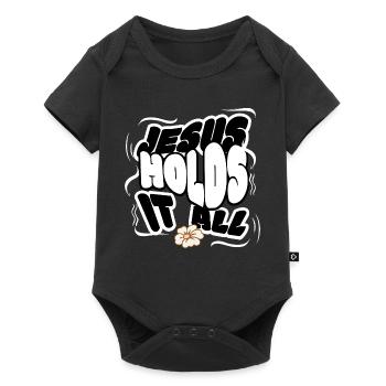 Jésus tient tout Encouragement chrétien Foi - Body à manches courtes Premium Bébé - noir - Devant