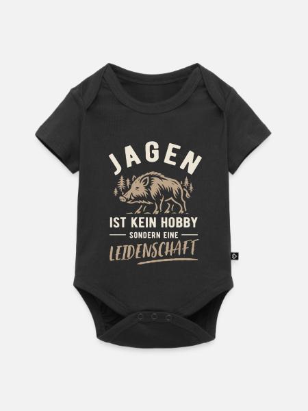 Jagen | Kein Hobby sondern Leidenschaft - Baby Premium Kurzarmbody - Schwarz