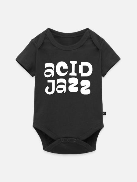 Gold Jazz Bold Typografie - Baby Premium Kurzarmbody - Schwarz