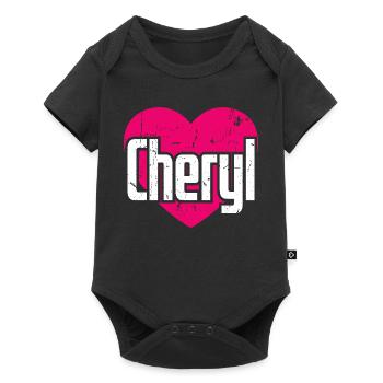 I Love Cheryl Pink Heart I Love Cheryl - Baby Premium short-sleeve bodysuit - black - Front