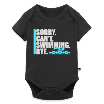 Sorry Can't Swimming Bye Swimmer Excuse Humor - Baby Premium short-sleeve bodysuit - black - Front