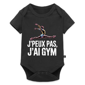 Je Peux Pas J'ai Gym | Gymnastique Cadeau | gym - Body à manches courtes Premium Bébé - noir - Devant