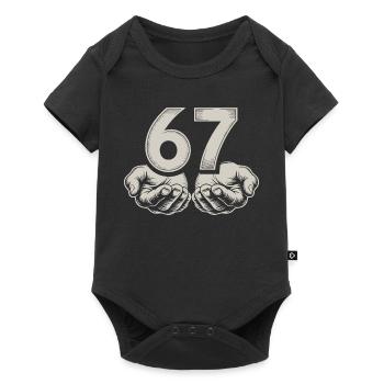 Drôle 67 Meme Mains Gen Alpha Humour - Body à manches courtes Premium Bébé - noir - Devant