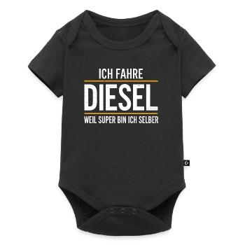 Je conduis du diesel parce que je suis super moi-même - Body à manches courtes Premium Bébé - noir - Devant