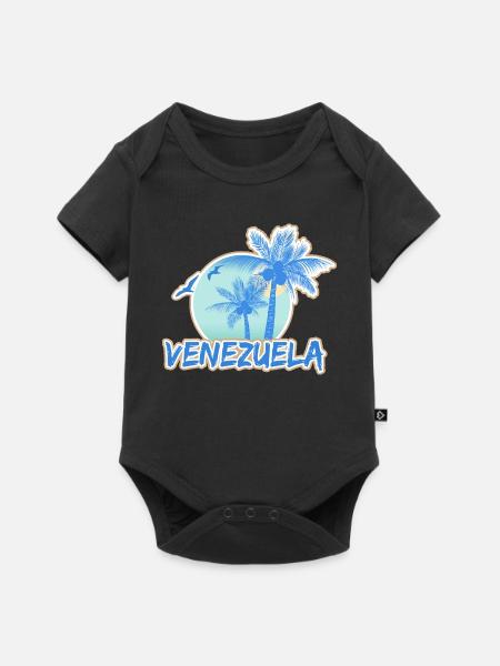 Venezuela als Urlaub - Baby Premium Kurzarmbody - Schwarz