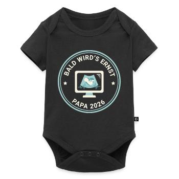 Soon It's Getting Serious - Dad 2026 Men - Gift - Baby Premium short-sleeve bodysuit - black - Front