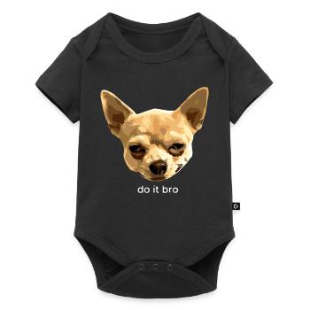 Motif chihuahua Portrait de chien Fais-le mec drôle - Body à manches courtes Premium Bébé - noir - Devant