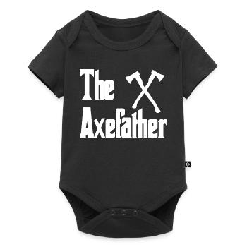 Logo de croix Axefather avec haches - Body à manches courtes Premium Bébé - noir - Devant