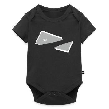 Abstract Fish Monochrome Triangles  - Baby Premium short-sleeve bodysuit - black - Front