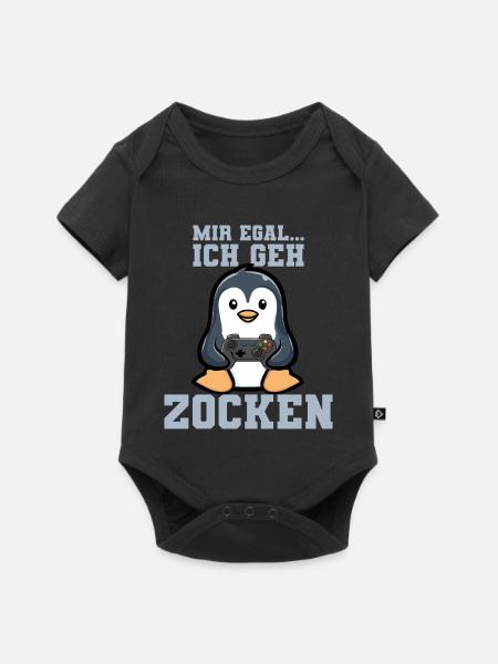 ich geh zocken - Baby Premium Kurzarmbody - Schwarz