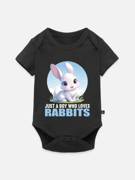 Hasen Hase - Baby Premium Kurzarmbody - Schwarz