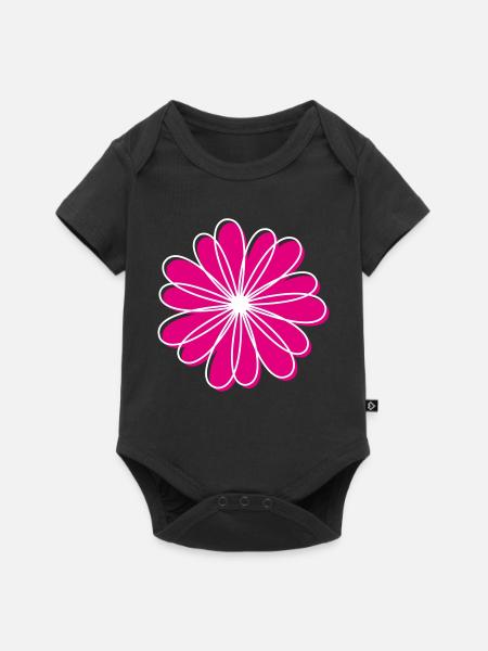 Blüte - Baby Premium Kurzarmbody - Schwarz