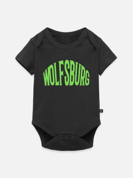 Wolfsburg - Baby Premium Kurzarmbody - Schwarz