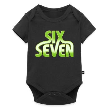 Six Seven 6 7 - 67 - Typographie verte Conception de mèmes - Body à manches courtes Premium Bébé - noir - Devant
