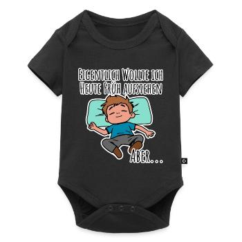 Morning grouch? Get up early or laze around? - Baby Premium short-sleeve bodysuit - black - Front